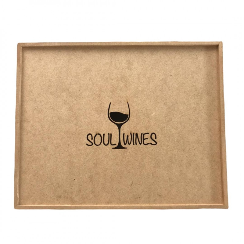 Caixa de Presente Soul Wines em madeira para 3 vinhos